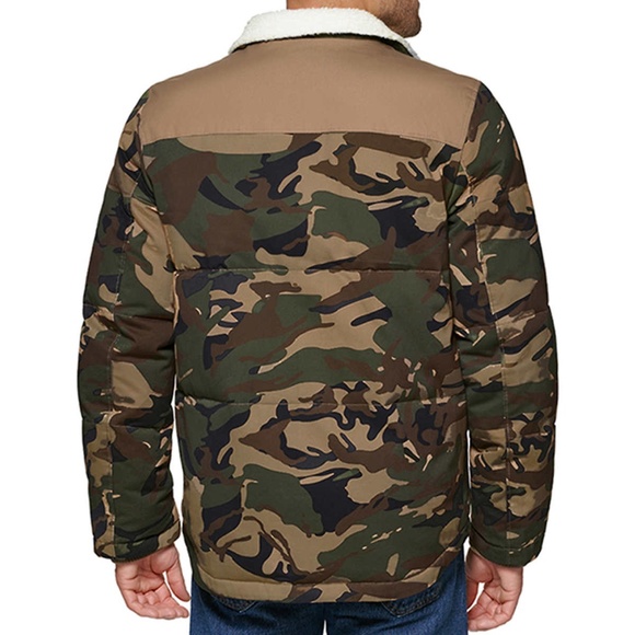Levi’s Men’s Woodsman Jacket Brown Camouflage New Size M - Picture 2 of 4
